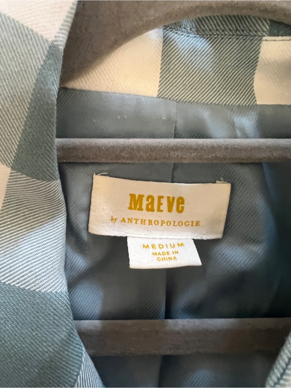 Maeve blue checkered women’s blazer